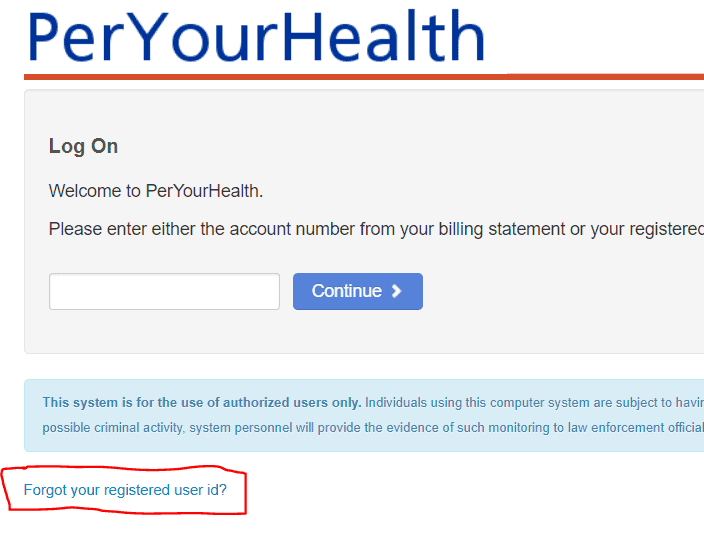 peryourhealth online payment system